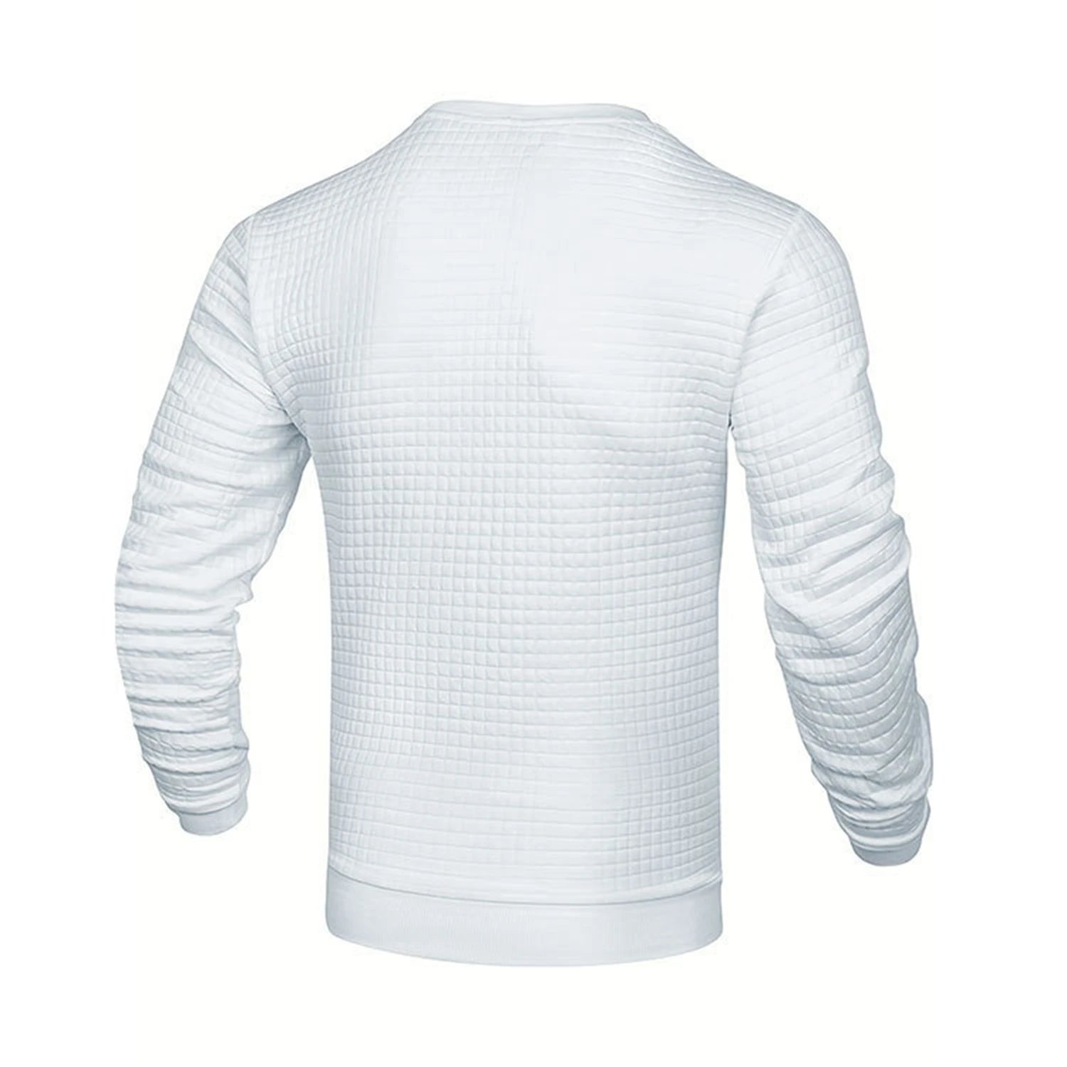 Men T-shirts - Men's Casual Waffle-Knit Long Sleeve Tee