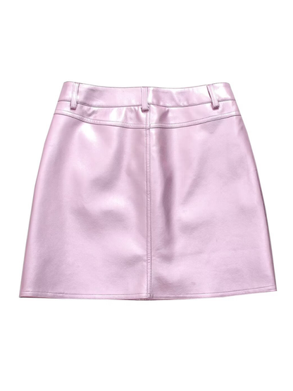 Metallic SKirt - Metallic Pink Mini Skirt for Nightlife and Parties