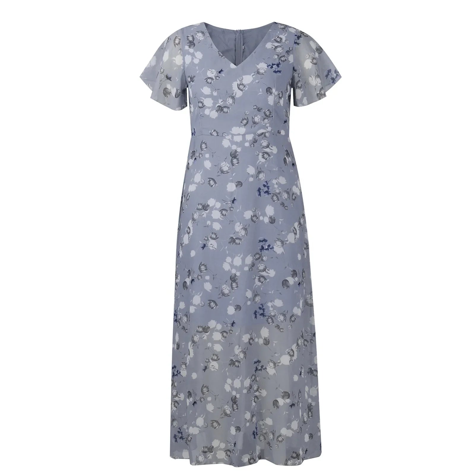 Midi Dresses- Floral Midi Dress for Spring Weddings & Garden Parties!- - Chuzko Women Clothing