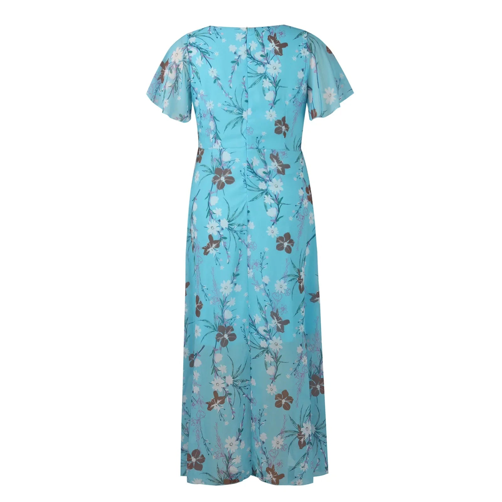 Midi Dresses- Floral Midi Dress for Spring Weddings & Garden Parties!- - Chuzko Women Clothing