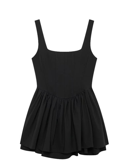 Mini Dresses - Cotton Flare Mini Dress Dress