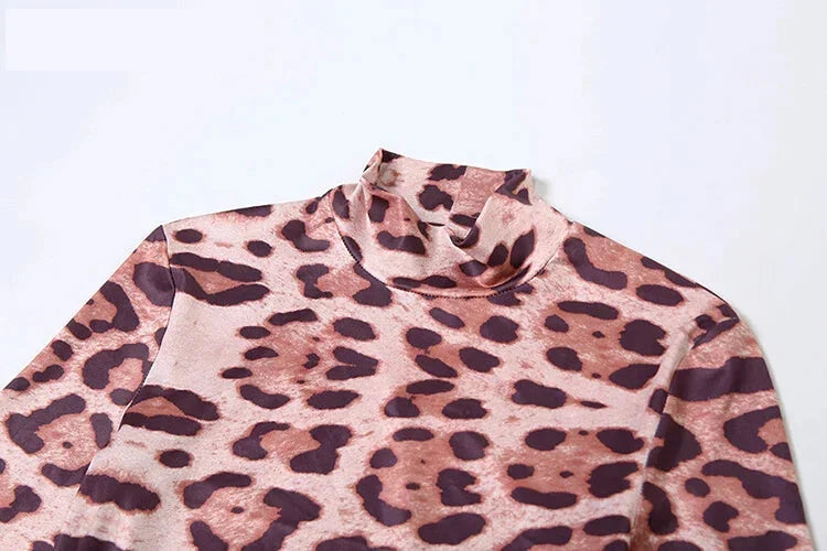 Mini Dresses - Fierce and Flirty Leopard Mini Dress