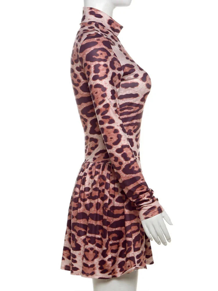 Mini Dresses - Fierce and Flirty Leopard Mini Dress