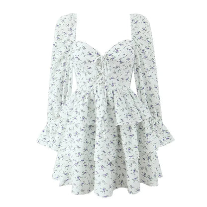 Mini Dresses - Floral Romance Mini Dress – Boho Chic