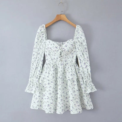 Mini Dresses - Floral Romance Mini Dress – Boho Chic