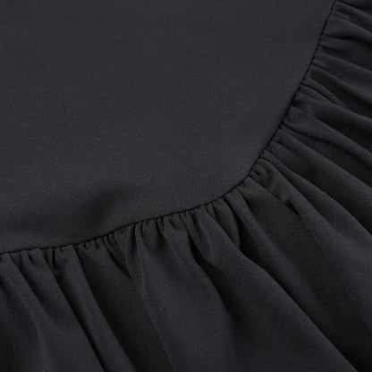 Solides Fit &amp; Flare Puff-Minikleid für Sommercocktails für Damen