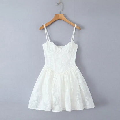 Mini Dresses- Sweetheart Floral Lace Dress for Bridal Events- - Chuzko Women Clothing