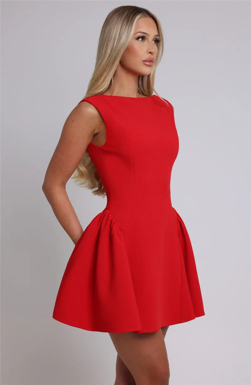 Mini Dresses - Twirl-Ready Tea-Length: Ultimate Date Night Dress