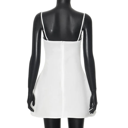 Mini Dresses- Women's A-Line Mini Dress with Sophisticated Flair- - Pekosa Women Fashion