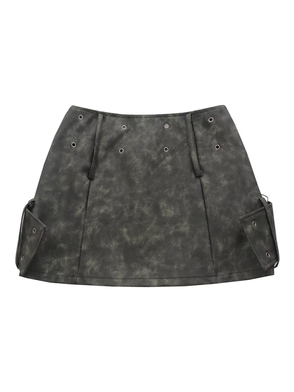 Mini Skirts - Edgy Faux Suede Rebel Mini Skirt