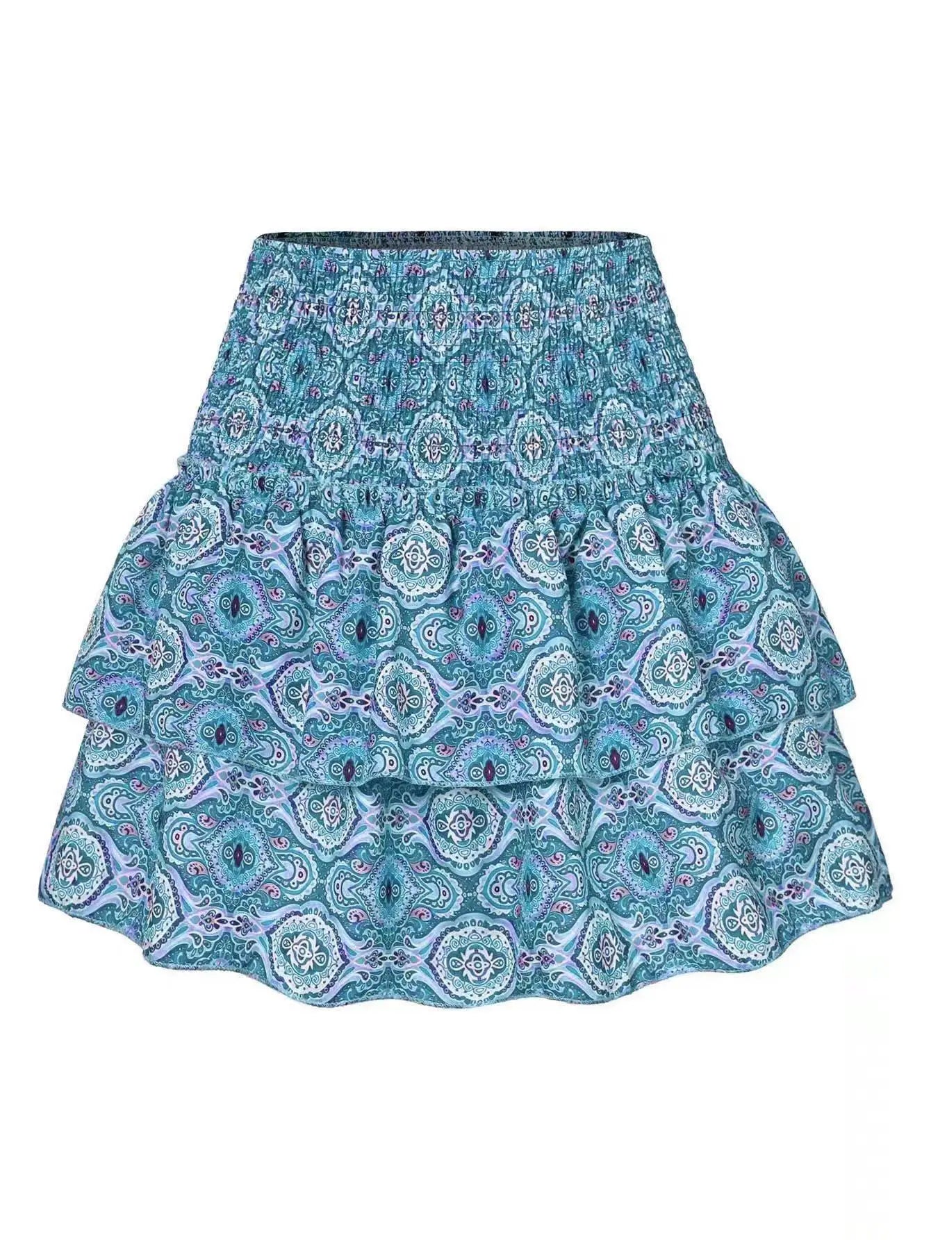 Mini Skirts- Express Your Style in Vibrant Layered Mini Skirt- - Pekosa Women Fashion