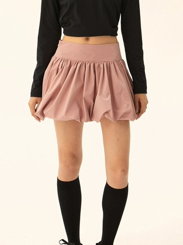 Mini Skirts - Flared Pleated Mini Skirt