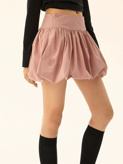 Mini Skirts - Flared Pleated Mini Skirt