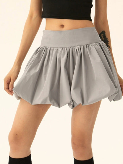 Mini Skirts - Flared Pleated Mini Skirt