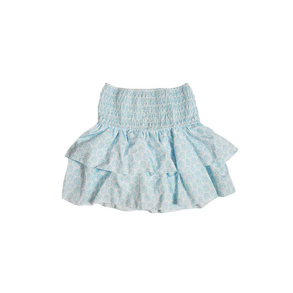 Mini Skirts- Women Layered Ruffled Mini Skirt – A Must-Have Bohemian Piece- Sky Blue- Pekosa Women Fashion