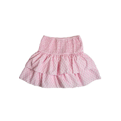Mini Skirts- Women Layered Ruffled Mini Skirt – A Must-Have Bohemian Piece- Pink- Pekosa Women Fashion