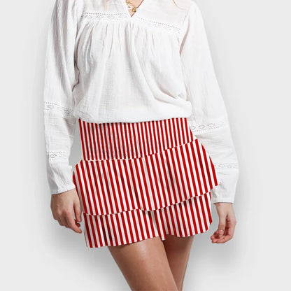 Mini Skirts- Women Layered Ruffled Mini Skirt – A Must-Have Bohemian Piece- - Pekosa Women Fashion