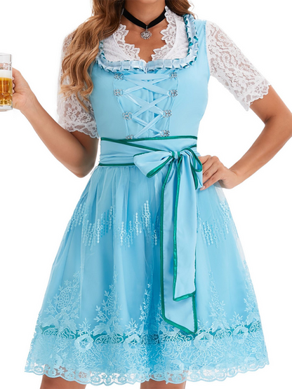 Oktoberfest Dresses - Authentic Dirndl Dress Bavarian Elegant Outfit for Oktoberfest