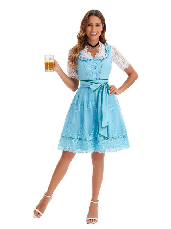 Oktoberfest Dresses - Authentic Dirndl Dress Bavarian Elegant Outfit for Oktoberfest