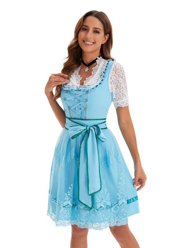 Oktoberfest Dresses - Authentic Dirndl Dress Bavarian Elegant Outfit for Oktoberfest