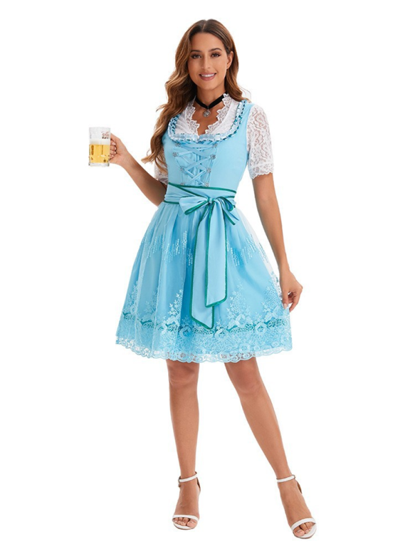 Oktoberfest Dresses - Authentic Dirndl Dress Bavarian Elegant Outfit for Oktoberfest