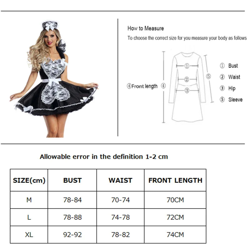 Oktoberfest Dresses- French Maid Costume for Oktoberfest and Cosplay Fun- - Chuzko Women Clothing