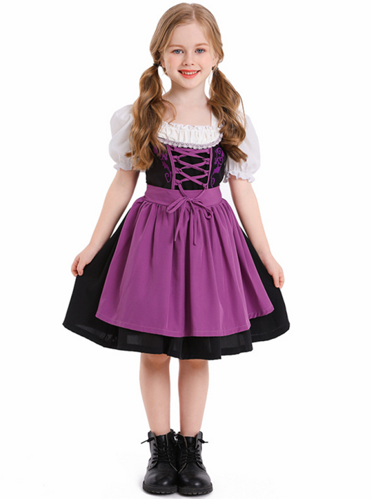 Oktoberfest Dresses - Little Lavender Kid’s Bavarian German Maid Costume Dress