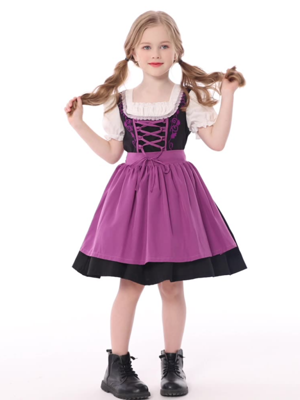 Oktoberfest Dresses - Little Lavender Kid’s Bavarian German Maid Costume Dress