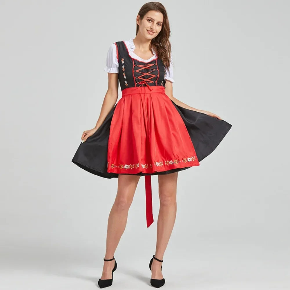 Oktoberfest Dresses- Women Authentic Bavarian Costume Dirndl for Oktoberfest- - Chuzko Women Clothing