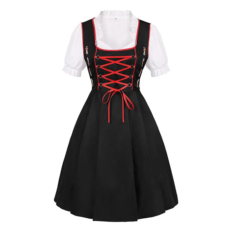 Oktoberfest Dresses- Women Authentic Bavarian Costume Dirndl for Oktoberfest- - Chuzko Women Clothing