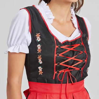 Oktoberfest Dresses- Women Authentic Bavarian Costume Dirndl for Oktoberfest- - Chuzko Women Clothing