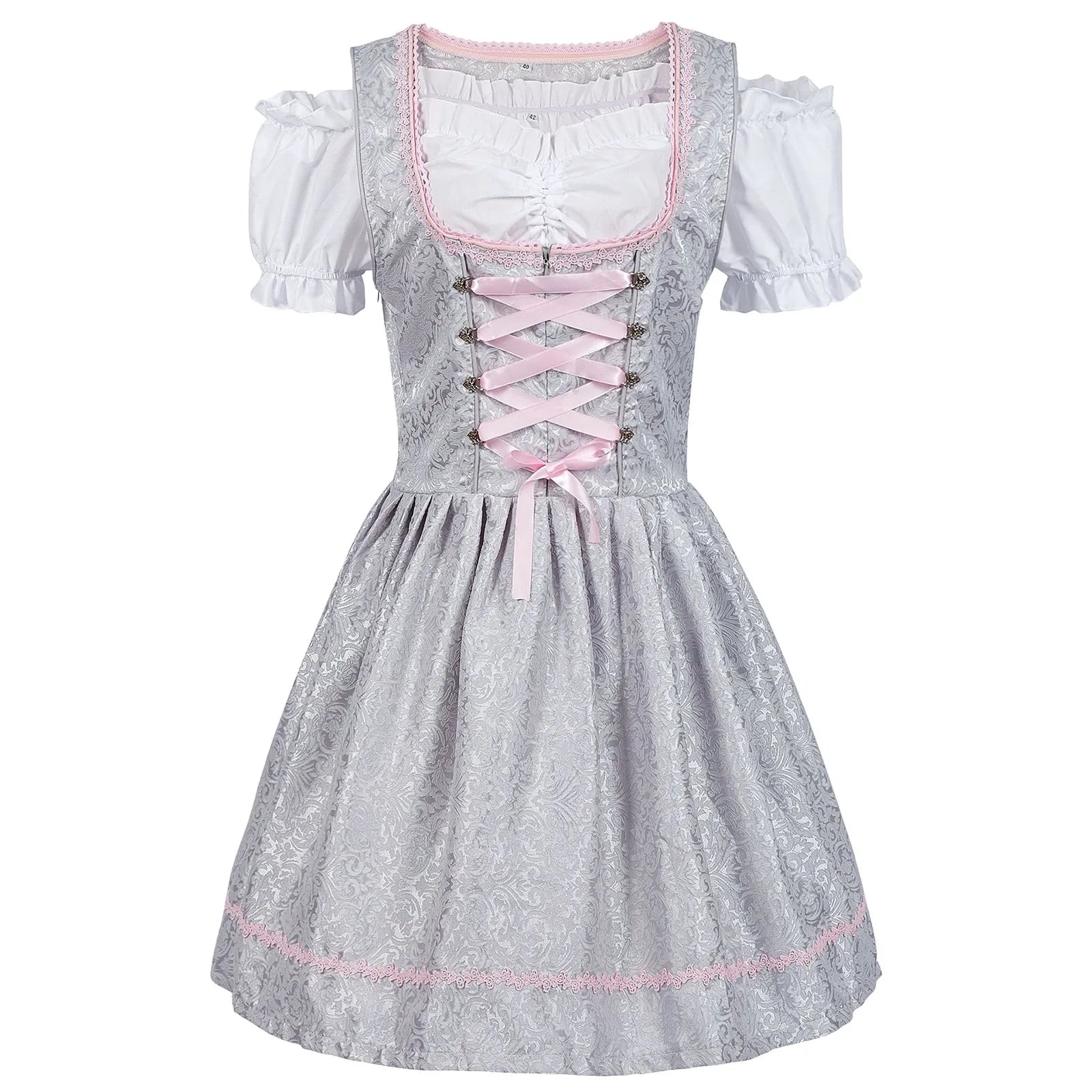 Oktoberfest Dresses- Women Authentic Bavarian Dirndl Cosplay Dress for Oktoberfest- - Chuzko Women Clothing