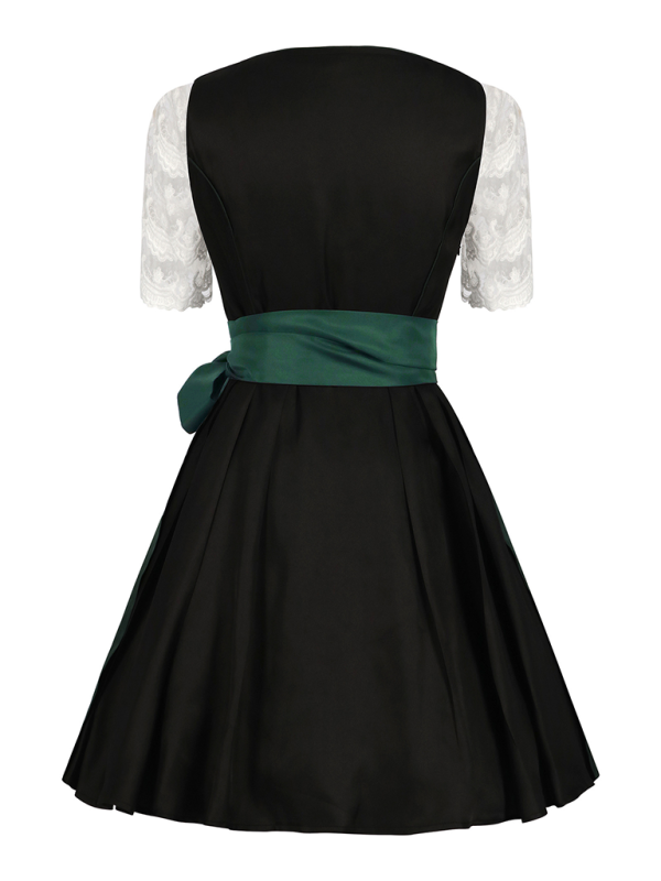 Oktoberfest Dresses - Women’s Green Oktoberfest Dress Embroidery Maid Outfit