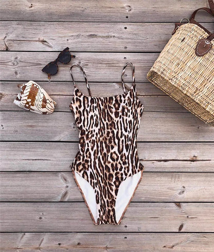 One Piece Swimsuit - Elegant Animal Print Swimwear Exotic One-Piece Swimsuit