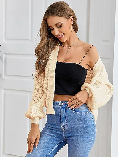 Open Front Cardigans - Chic Chunky Knit Throw-On