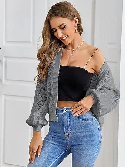 Open Front Cardigans - Chic Chunky Knit Throw-On