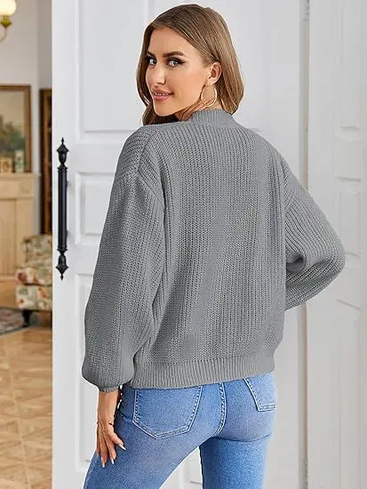 Open Front Cardigans - Chic Chunky Knit Throw-On