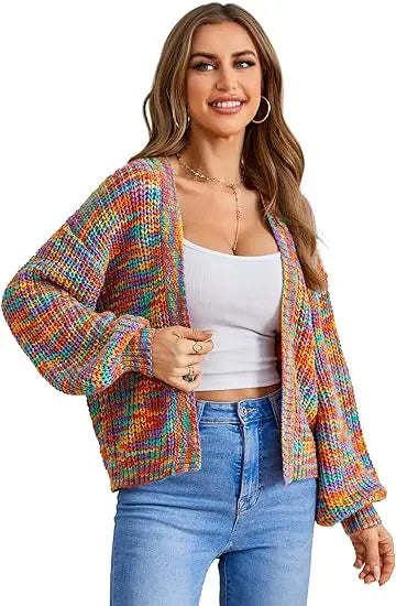 Open Front Cardigans - Chic Chunky Knit Throw-On