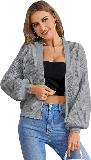 Open Front Cardigans - Chic Chunky Knit Throw-On