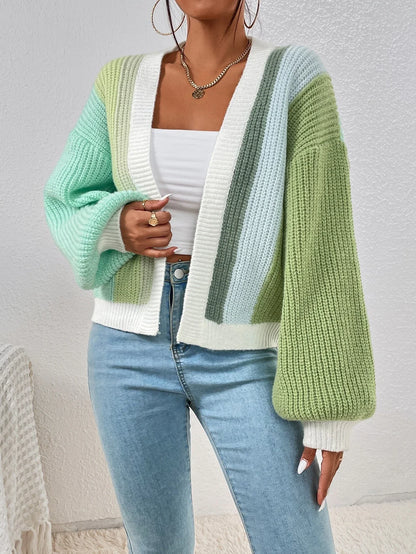 Open Front Cardigans - Chic Chunky Knit Throw-On