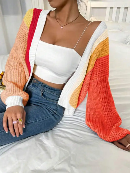 Open Front Cardigans - Chic Chunky Knit Throw-On