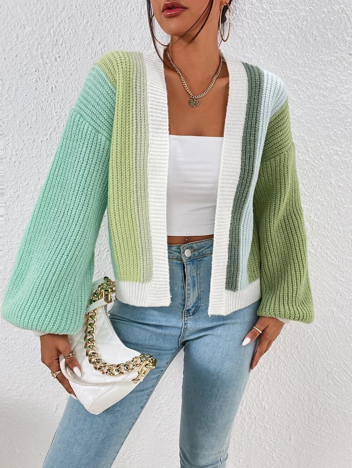 Open Front Cardigans - Chic Chunky Knit Throw-On