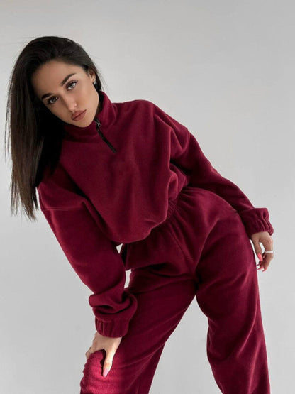 Outfit Sets - Sweats Lounge Pants and Sweatshirt Sporty Outfit