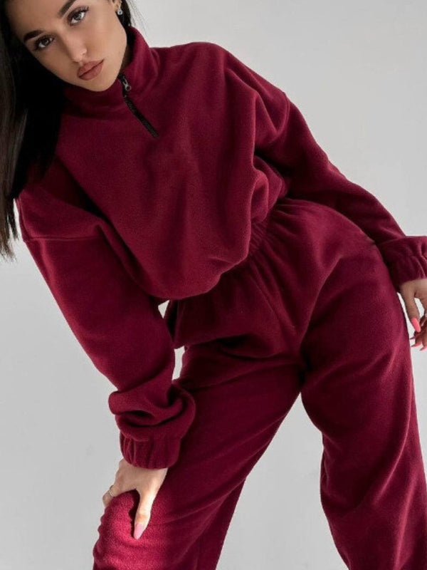 Outfit Sets - Sweats Lounge Pants and Sweatshirt Sporty Outfit