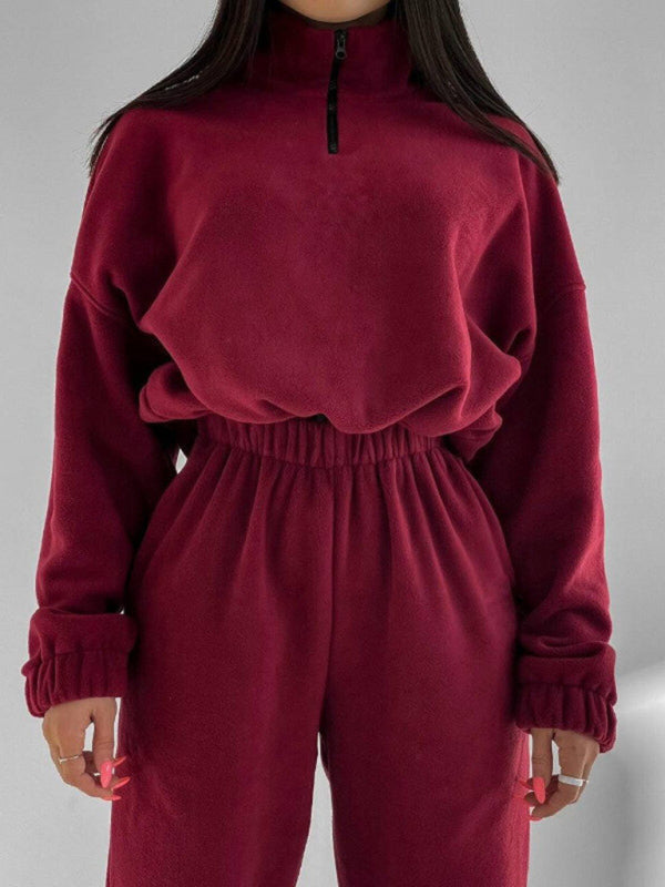 Outfit Sets - Sweats Lounge Pants and Sweatshirt Sporty Outfit