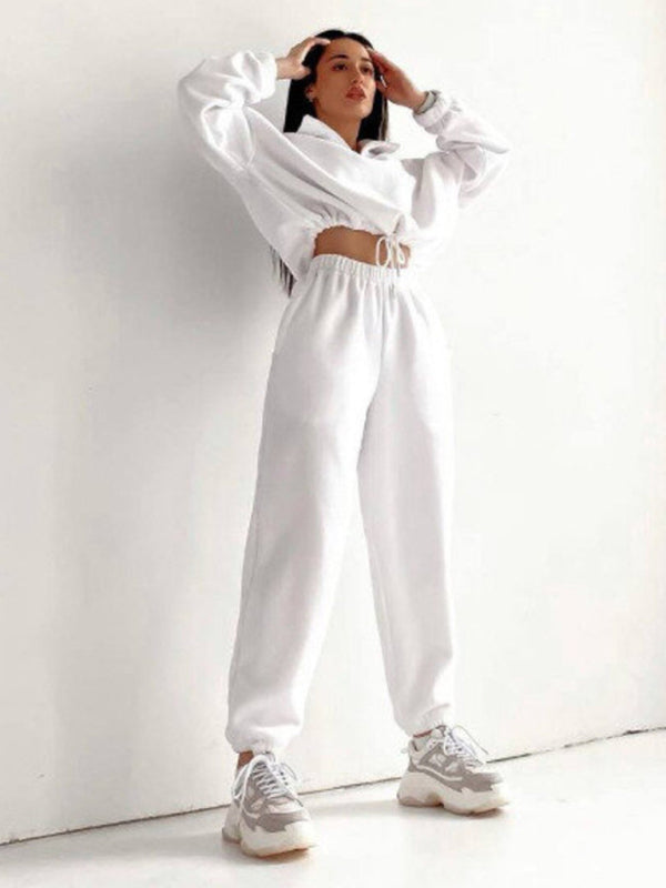 Outfit Sets - Sweats Lounge Pants and Sweatshirt Sporty Outfit