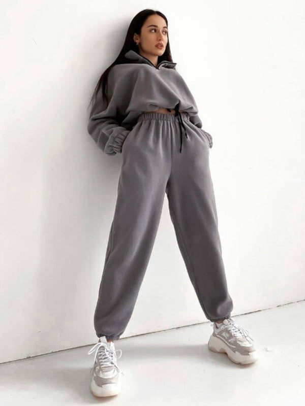 Outfit Sets - Sweats Lounge Pants and Sweatshirt Sporty Outfit