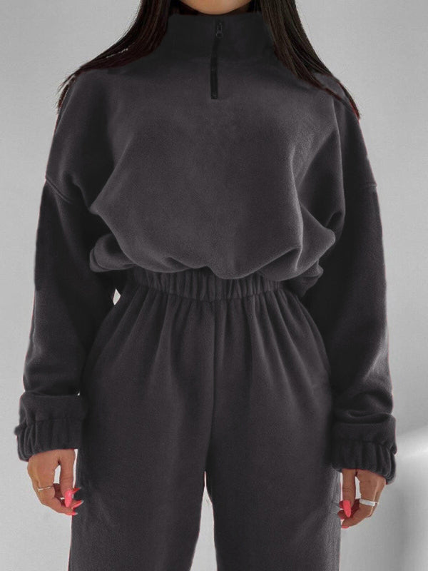 Outfit Sets - Sweats Lounge Pants and Sweatshirt Sporty Outfit