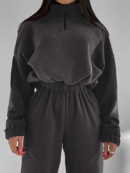 Outfit Sets - Sweats Lounge Pants and Sweatshirt Sporty Outfit