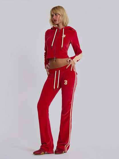 Outfit Sets- Velvet Lounge Set Tracksuit Shorts or Pants, Your Choice